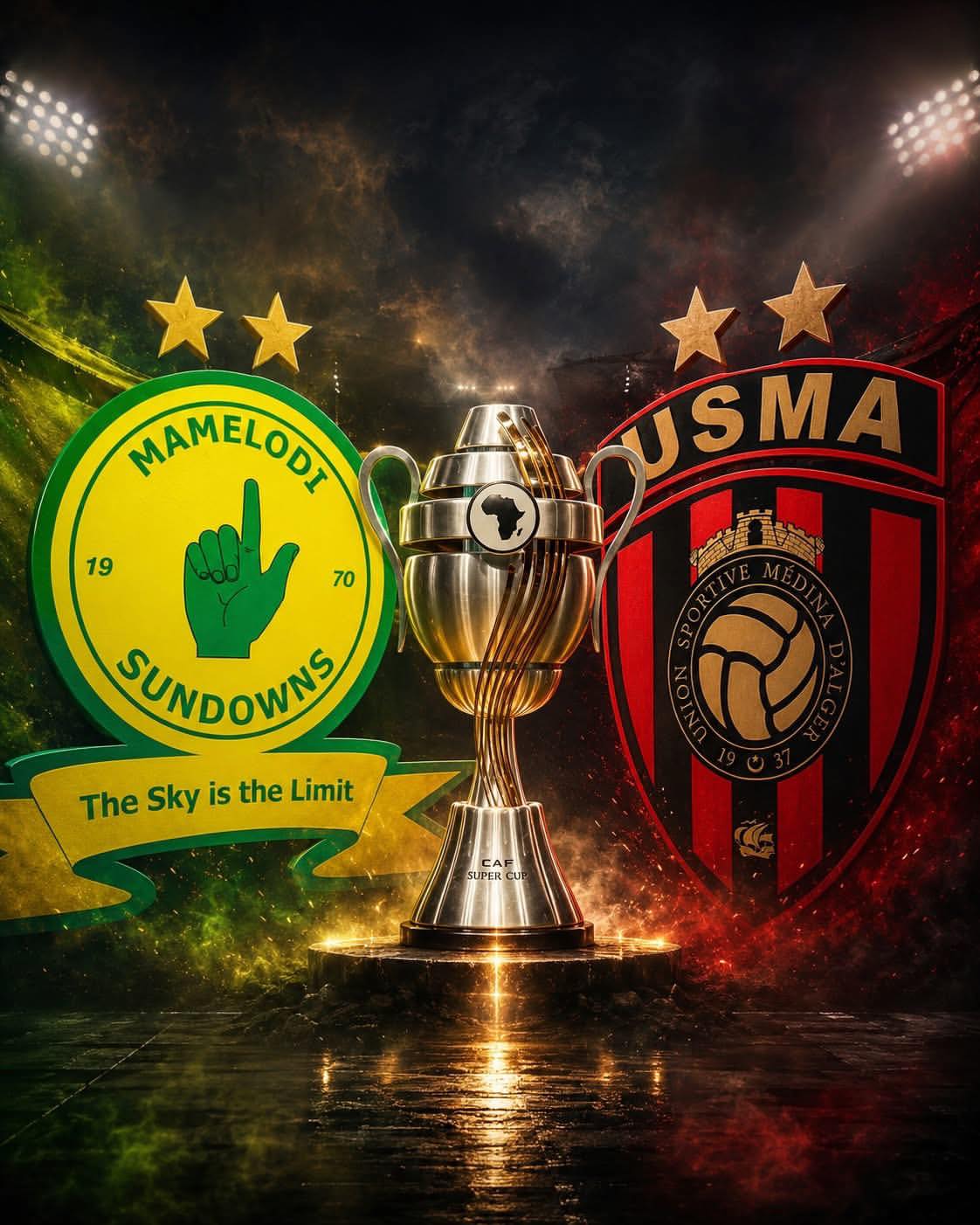 CAF Confirms Date for 2026 Super Cup Clash Between Mamelodi Sundowns and USM Alger