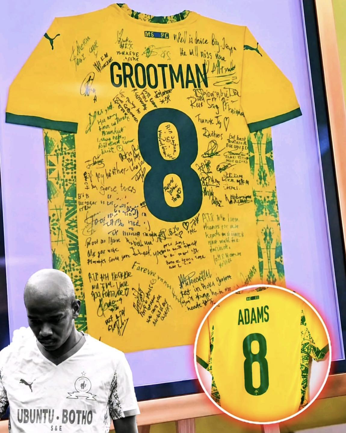 Mamelodi Sundowns Retire No. 8 Shirt in Honour of Jayden Adams