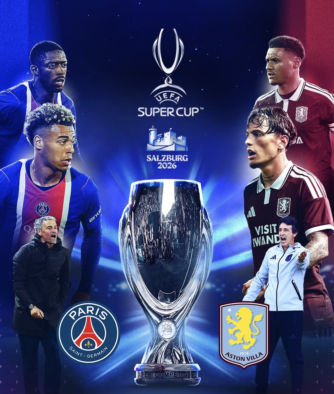UEFA SUPER CUP: PSG VS Aston Villa, European football action returns.