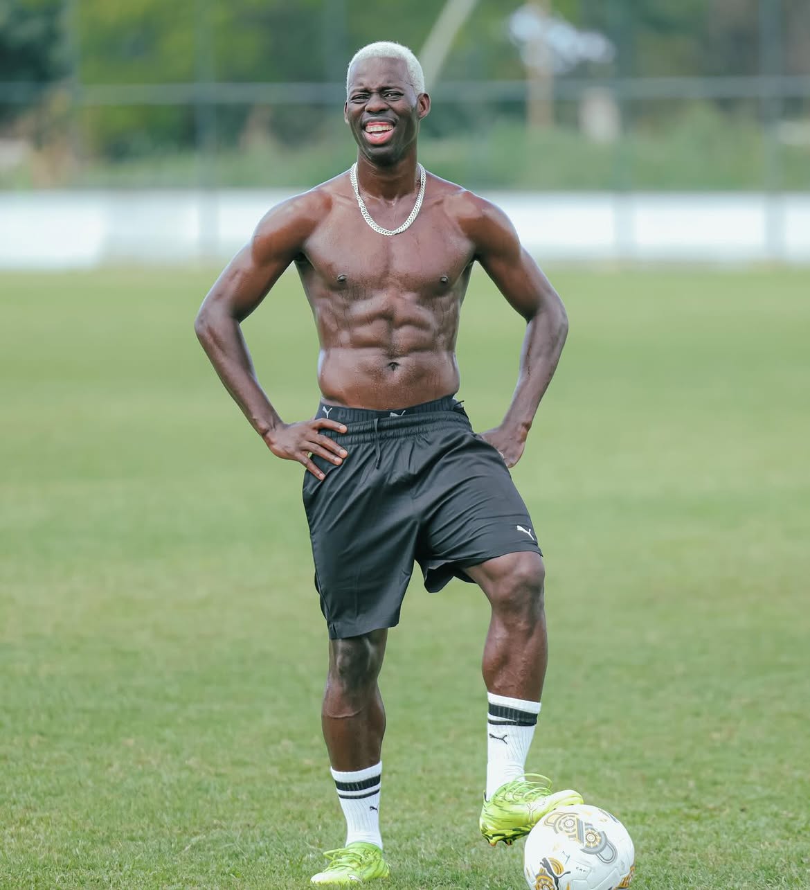 Aziz ki puts in extra work ahead of Gaborone united clash