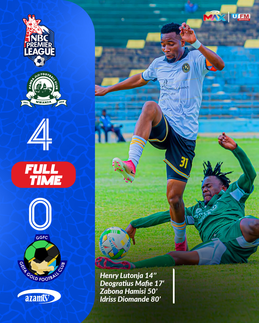Pamba Jiji yazindukia kwa Geita Gold, yashinda 4-0 CCM Kirumba