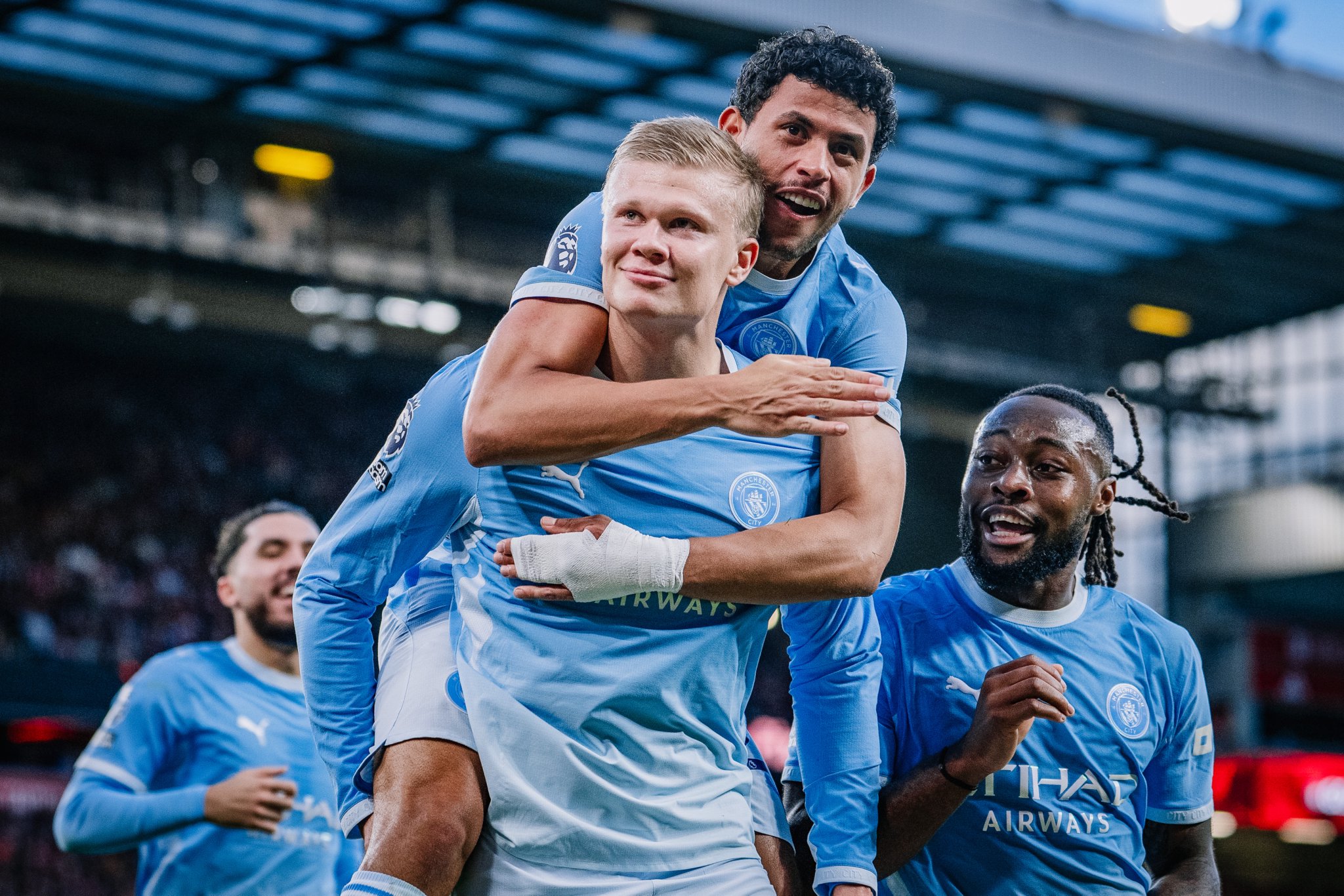 Manchester City thrash Liverpool 3-0 as Anderson wins Man of the Match.